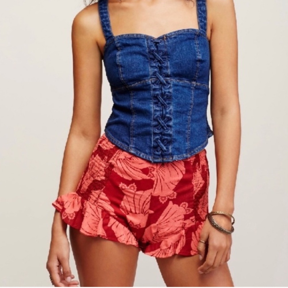 Free People Merpati Ruffle Shorts